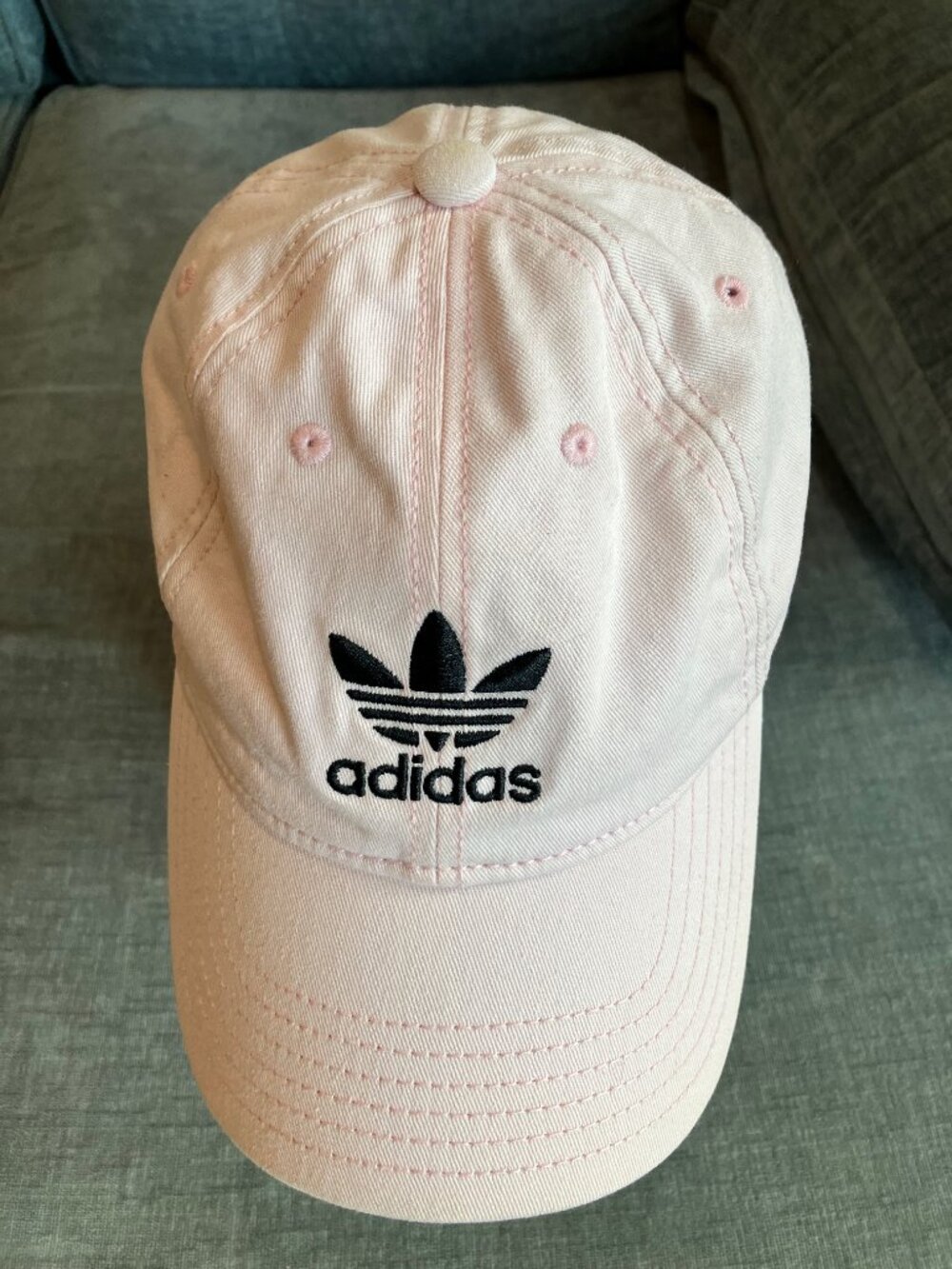 adidas Originals Pink Trefoil Hat Cotton Adjustable Strapback Dad Cap Y2K